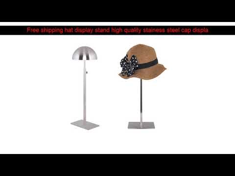 Free shipping hat display stand high quality stainess steel cap display rack adjustable metal men w