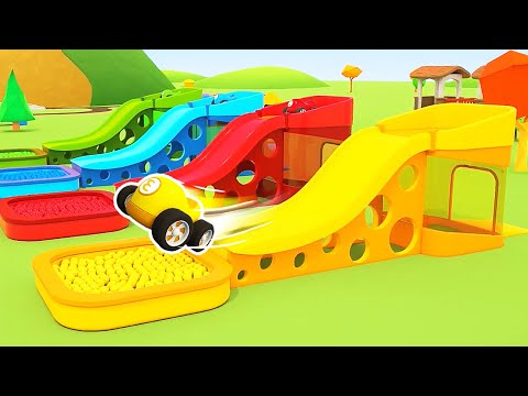 The racing cars stories for kids! The best car cartoons for kids about Helper cars & trucks for kids