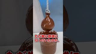 溶けたチョコに-196℃の鉄球入れてみたら・・・