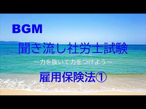 【社労士試験】聞き流し雇用保険法①（波の音）