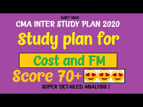 CMA inter study plan cma inter group 2 cost and FM study plan june/dec 2021  Paper 10