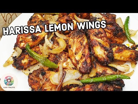 Harissa Lemon Chicken Wings In Air Fryer | Harissa Spice Mix Recipe |