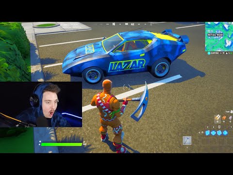 Surprising YOUTUBERS with their OWN Car in Fortnite! (LAZARBEAM,NINJA & MORE..!)