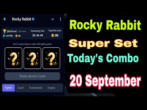 Rocky Rabbit Super Set 20 September 🤯✅।। Rocky Rabbit এর আজকের কম্বো সুপার সেট কিভাবে করবেন দেখুন✅🤯