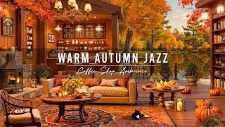 Warm Morning Jazz Music at Autumn Porch Ambience 🍂 Relaxing Jazz Instrumental Music for Studying