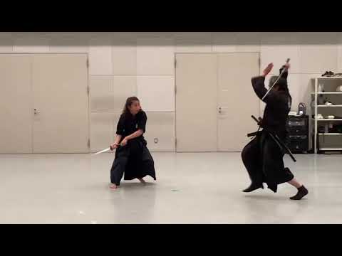 action scene training/ katana tate sword fighting