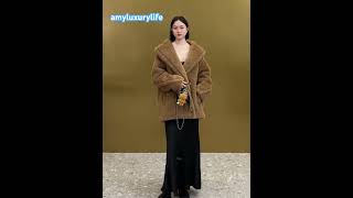 Maxmara Teddy Short Coat real wool