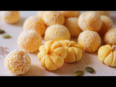 糯米南瓜点心 Glutinous Rice pumpkin dessert🎃 用料简单可蒸可炸可烤