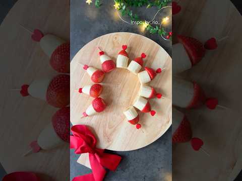 Fruit skewers Christmas ideas 🎅🏻 Healthy Snacks ideas ✨ Christmas fun food for kids #shortsvideos