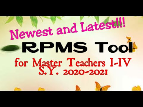 Updated RPMS for Master Teacher I-IV sy 2020-2021