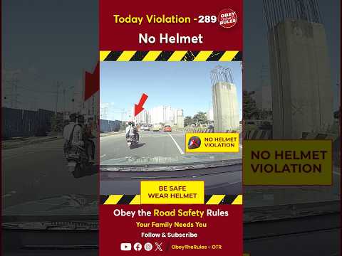 TODAY VIOLATION -289 Protect Your Ride with Helmet #otr #chennaitrafficpolice #obeytherules