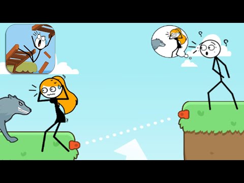 Bridge Puzzle - Funny Stickman Brain Puzzle Game - Levels 1 - 15 - Gameplay Walkthrough