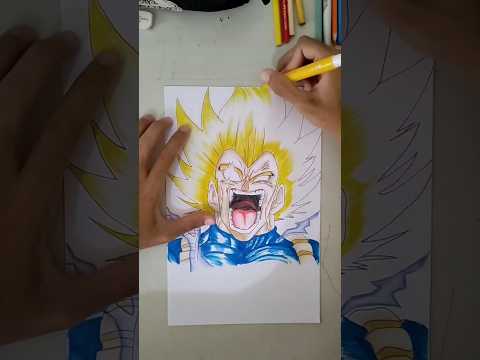 Vegeta rage Drawing #vegeta #drawingvegeta #vegetadragonball #vegetadrawing #shorts