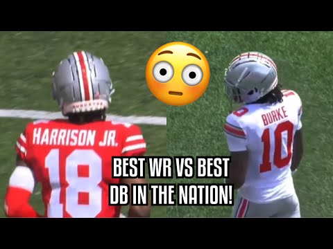 Marvin Harrison Jr 2023 DEBUT 🔥 Ohio State Spring Game 2023 | Marvin Harrison Jr vs Denzel Burke