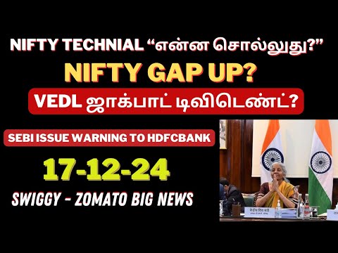 NIFTY Gap Up? - Technical “என்ன சொல்லுது?” | Vedl Dividend | Sebi on Hdfcbank | Trade Deficit | Gold