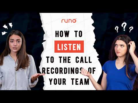 How to listen to call recordings of your team | Mobile App | Runo