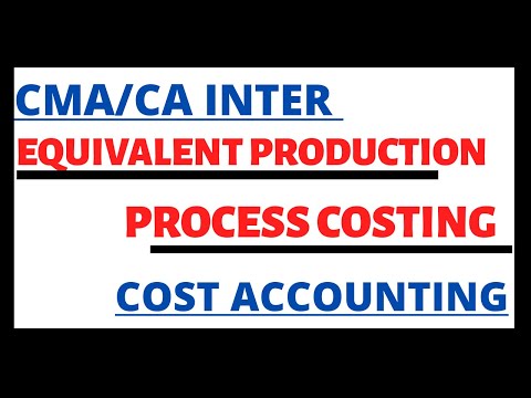 #2 Equivalent Production | Process Costing | Cost Accounting | Paper 8 | CMA Inter | CMA Junction