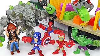 アベンジャーズ ハルク、スパイダーマン、アイアンマン！ ストーンゴーレムを倒せ！| ドゥドゥポップトイ