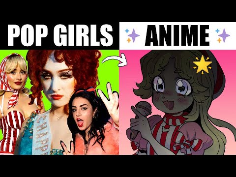 MAKING ICONIC SINGERS MAGICAL GIRLS || Charli xcx, Sabrina Carpenter + more