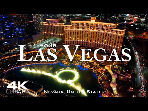 [4K] LAS VEGAS 2024 🇺🇸 1 Hour Drone Aerial Film | Nevada NV USA United States of America