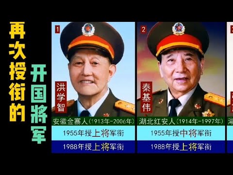 那些再次授衔的开国将军们！