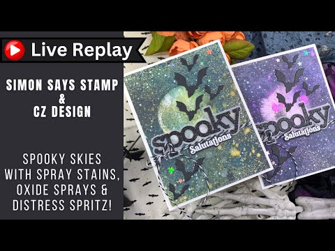 🟣LIVE REPLAY! | Spooky Skies | AmyR Halloween 2024 Card Series #2