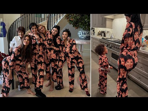 Kylie Jenner Wearing Matching Pajamas With Her Family on Kris Jenner's 69th Birthday