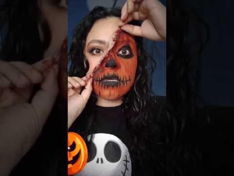 Pumpkin makeup 🎃#halloween2024 #pumpkin #makeup #maquillaje #calabaza #makeuphalloween #makeupideas