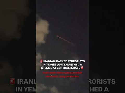 Houthi terrorists launch a missile at Tel Aviv