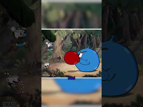 Casual Gamers VS Blue Slime in Cuphead #shorts #cuphead #gaming