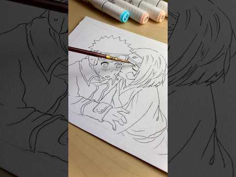 Drawing Obito & rin 🫠 #shorts #rin #obito #naruto #narutoshippuden #love