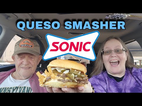 Sonic Drive-in NEW Double Sonic Queso Smasher Review #foodreview #fastfood #honestfoodreviews