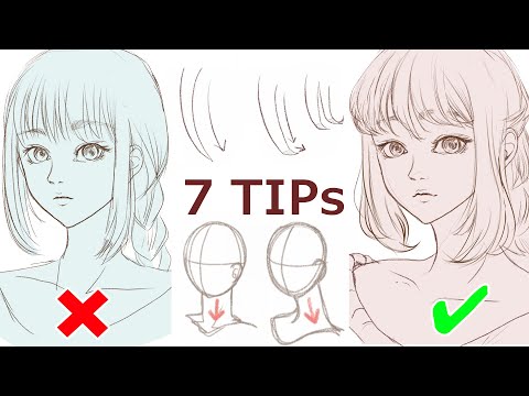 🎨7 TIPs for IMPROVING YOUR ART 👀How to draw faces | Easy Face Proportions