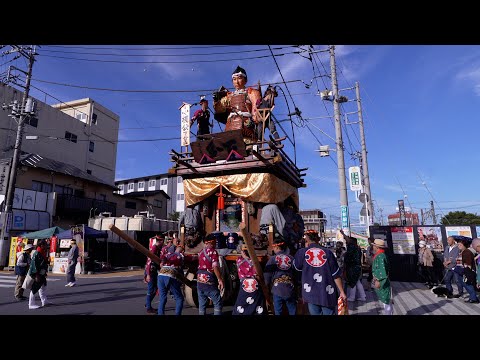 佐原の大祭2024秋　下分区　初日の曳き廻し　駅前通り〜コンパス〜下堀通り