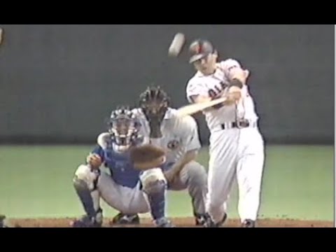 落合博満 シーズン13号ホームラン（通算497本目）1996年6月21日【松井秀喜の看板直撃弾】