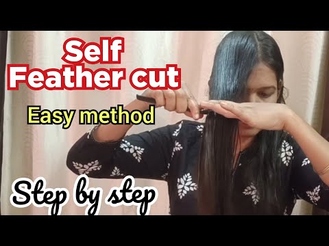 Self feather cut at home//How to do feather cut//self haircut