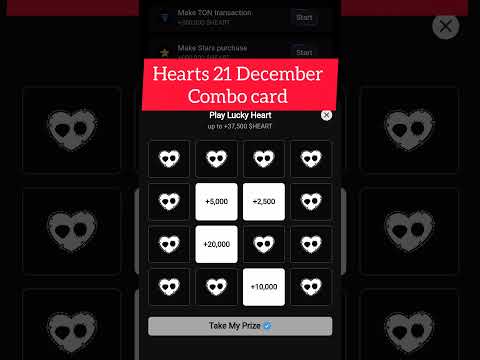 Hearts 21 DECEMBER COMBO CARD