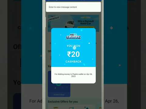 Paytm New Offer Today | Get Flat ₹ 20 Cashback For All | Free Paytm Cashback Trick #shorts #paytm