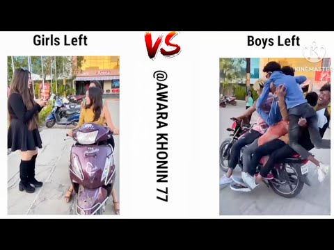 Boys Vs Girls Bike Left 🤣 #memes