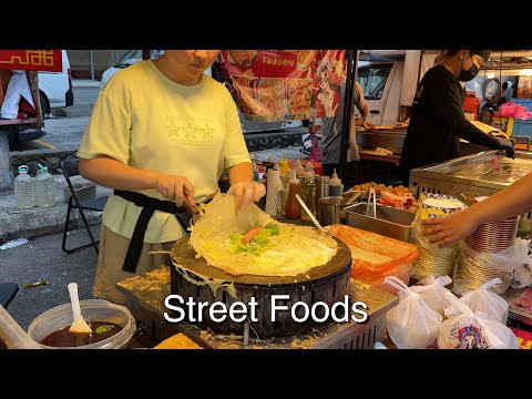 Discover Foods In Night Market / Pasar Malam -4K Video-