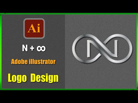 Design an Infinity N Letter Logo in Illustrator || Steel Logo || easy for beginner