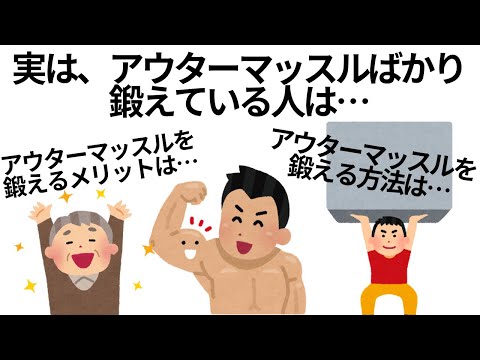 【アウターマッスル】筋トレのためになる雑学まとめ