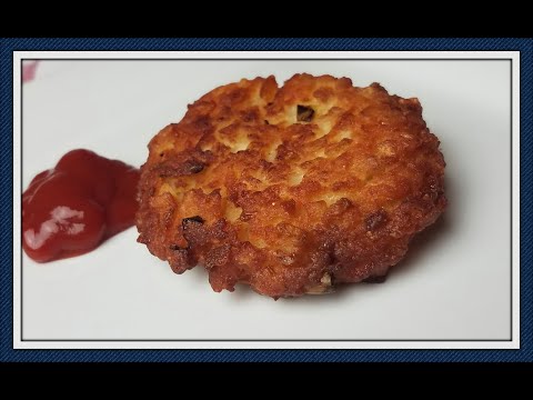 Low Carb Hash Brown Patties:  Potato and Cauliflower in Cast Iron