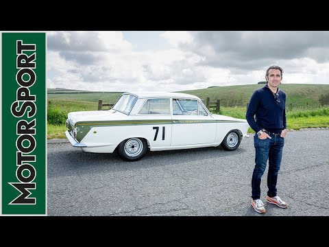 Dario Franchitti delivers Jim Clark's Lotus Cortina to the Clark Motorsport Museum