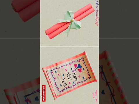 DIY_ Happy New year greeting card idea 2025 ❤️ #shorts #trending #viral #diy #newyearcard #handmade