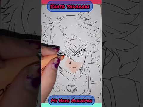 Dibujé a Shoto Todoroki #shototodoroki #myheroacademia #parati #shortvideo