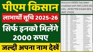 Pm Kisan Yojana New Beneficiary List 2025 | Pm Kisan Yojana Beneficiary List Check Kaise Karen