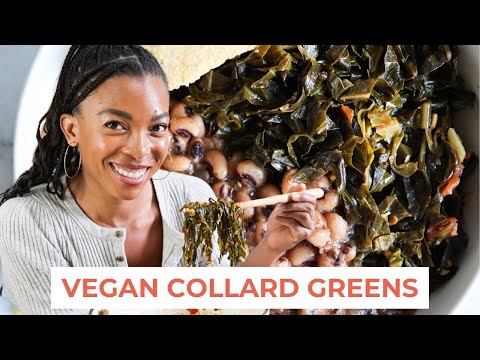 DELICIOUS SOUTHERN COLLARD GREENS | smoky, tender, and vegan