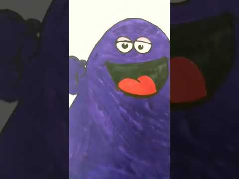 grimace drawing happy birthday grimace #shorts