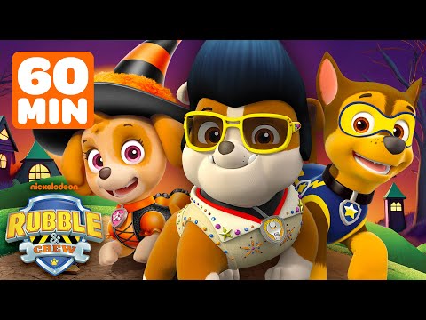 Rubble & PAW Patrol Go Trick-or-Treating! w/ Skye & Chase | 1 Hour Compilation | Rubble & Crew